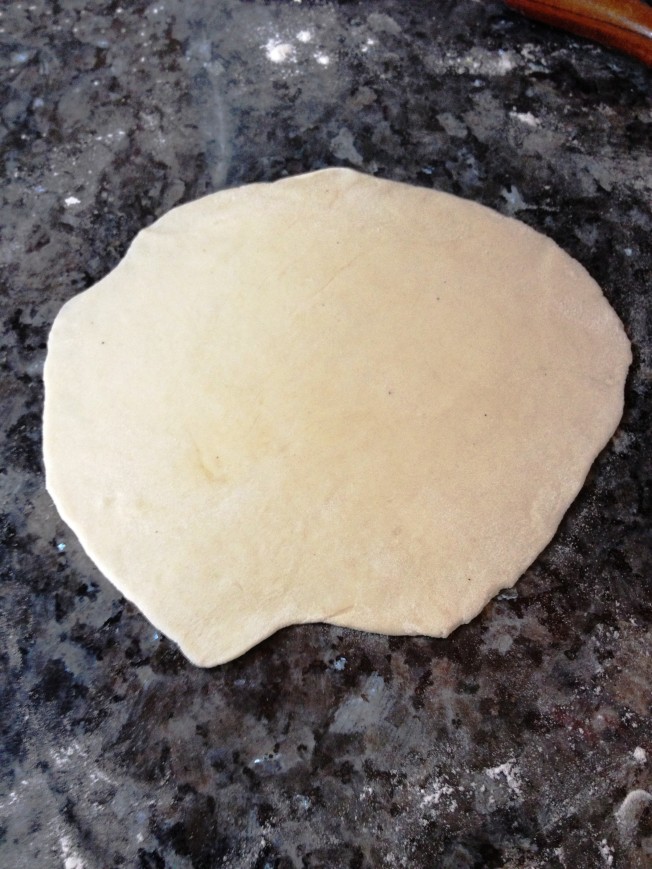 flattened dough